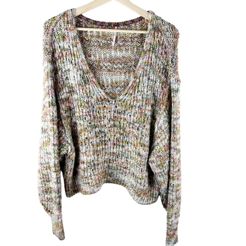 Free People Highland V-Neck Sweater Size Small